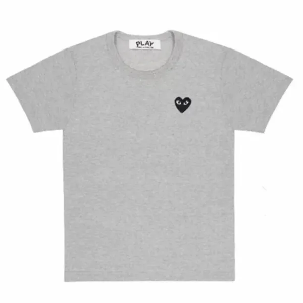 Play Comme des Garçons Heart Logo Gray T-Shirt - 1