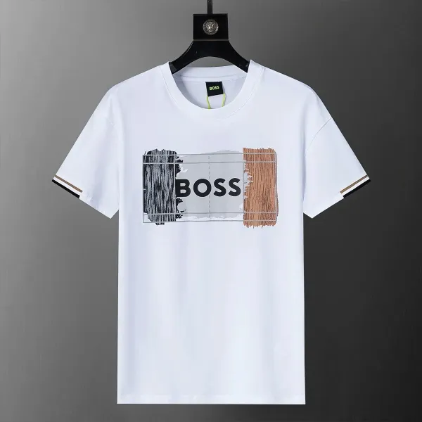 Hugo Boss Graphic Print White T-Shirt - 1