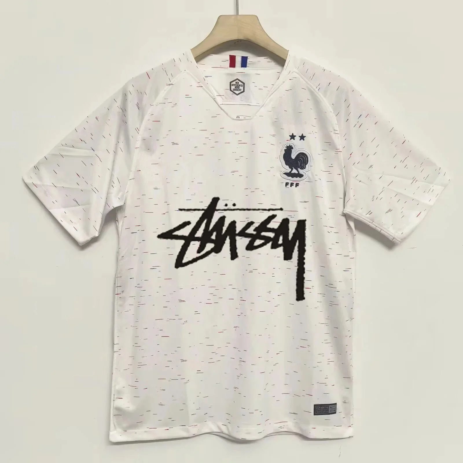 Stüssy x France National Team Jersey White Pinstripe Jersey - 7