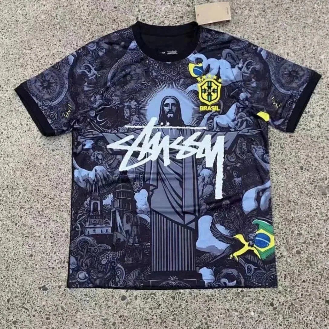 Stüssy x France National Team Jersey White Pinstripe Jersey - 3