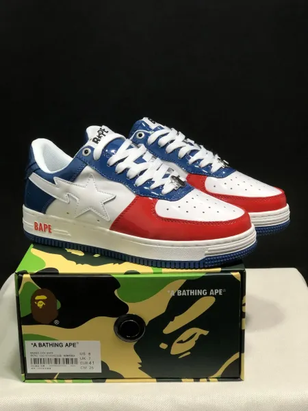 A Bathing Ape Sta Low White/Grey Sneakers - 3