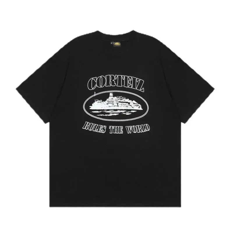 Corteiz Blue Dog Graphic Black T-Shirt - 10