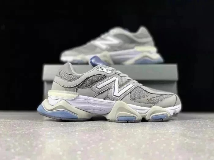 New Balance 9060 Gray Ice Blue Chunky Sneakers - 1