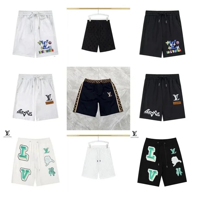 Louis Vuitton Monogram Print Drawstring Shorts
