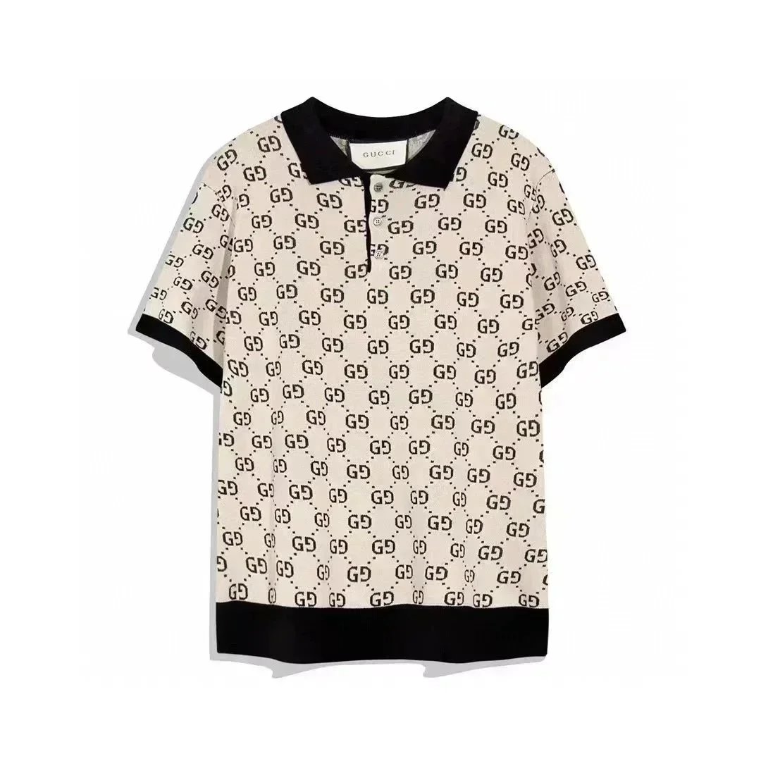 Gucci GG Logo Polo Black with Red Collar Polo - 7