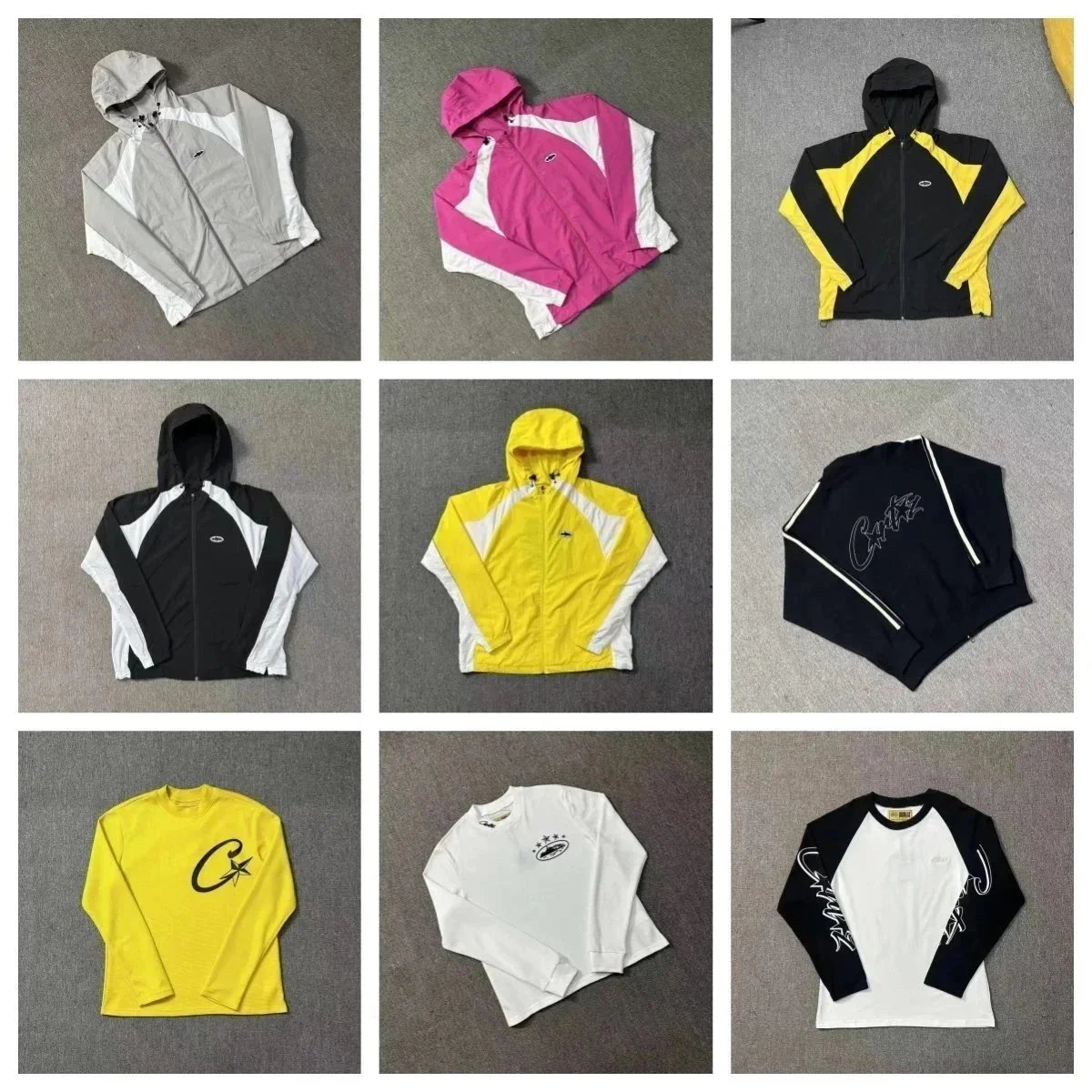 Stone Island Windbreaker Black Yellow Color-Block Hooded Jacket - 5