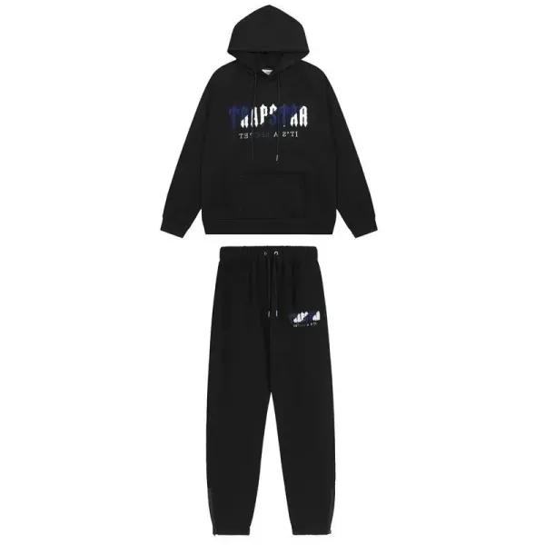Travstar Graphic Hoodie and Sweatpants Set Black - 1