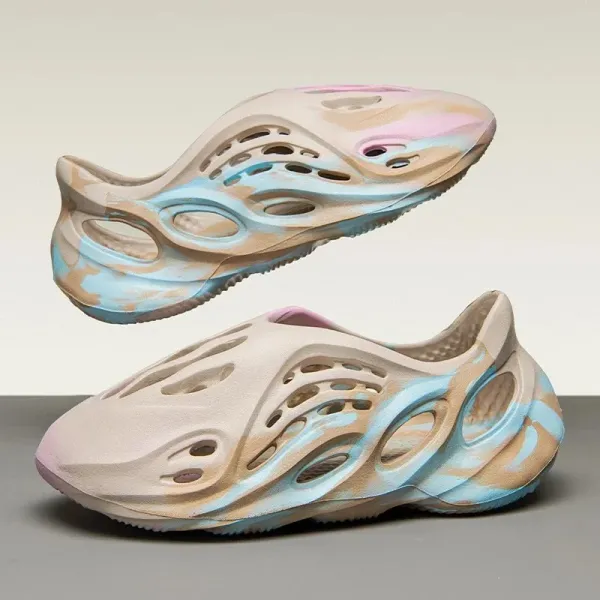Adidas Yeezy Foam Runner Pastel Swirl Multicolor Sneakers - 1