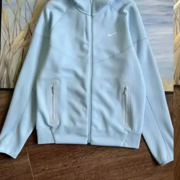 Nike Tech Fleece Full-Zip Hoodie Light Blue Outerwear - 1