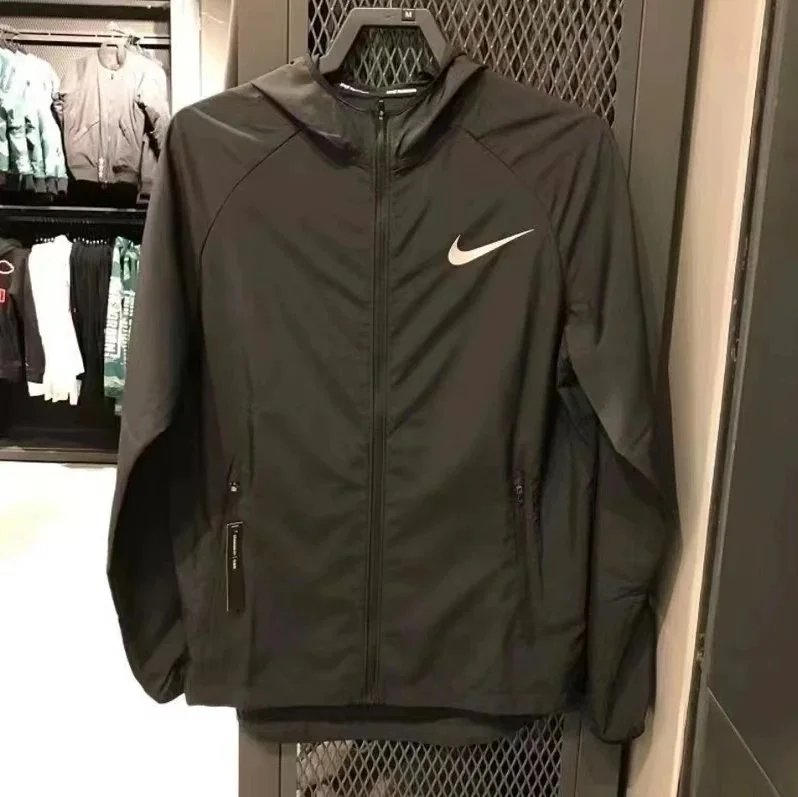Nike Windrunner Hooded Jacket Black Windbreaker - 1