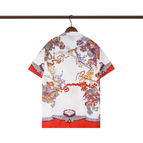 Gucci Carousel Print Short-Sleeve Shirt White - 1
