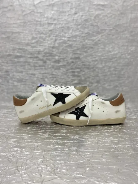 Golden Goose Sstar White Glitter Star Leopard Heel Sneakers - 5