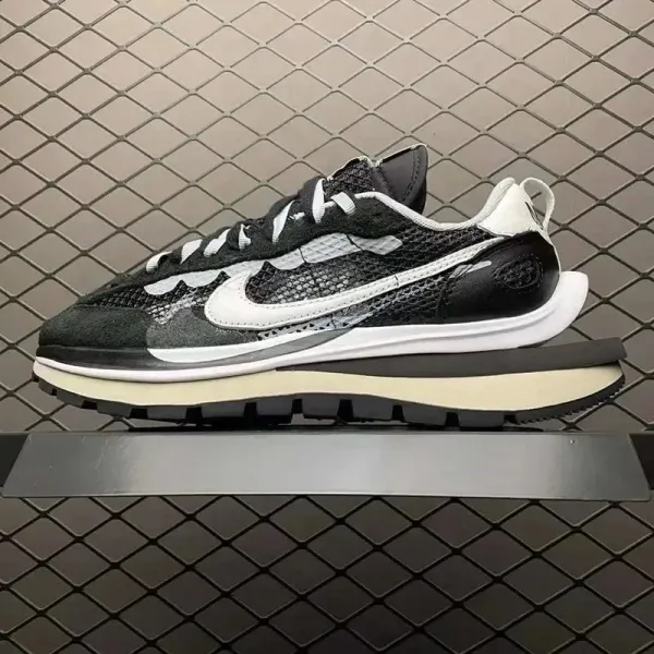 Nike x Sacai VaporWaffle Black/White Sneakers - 1