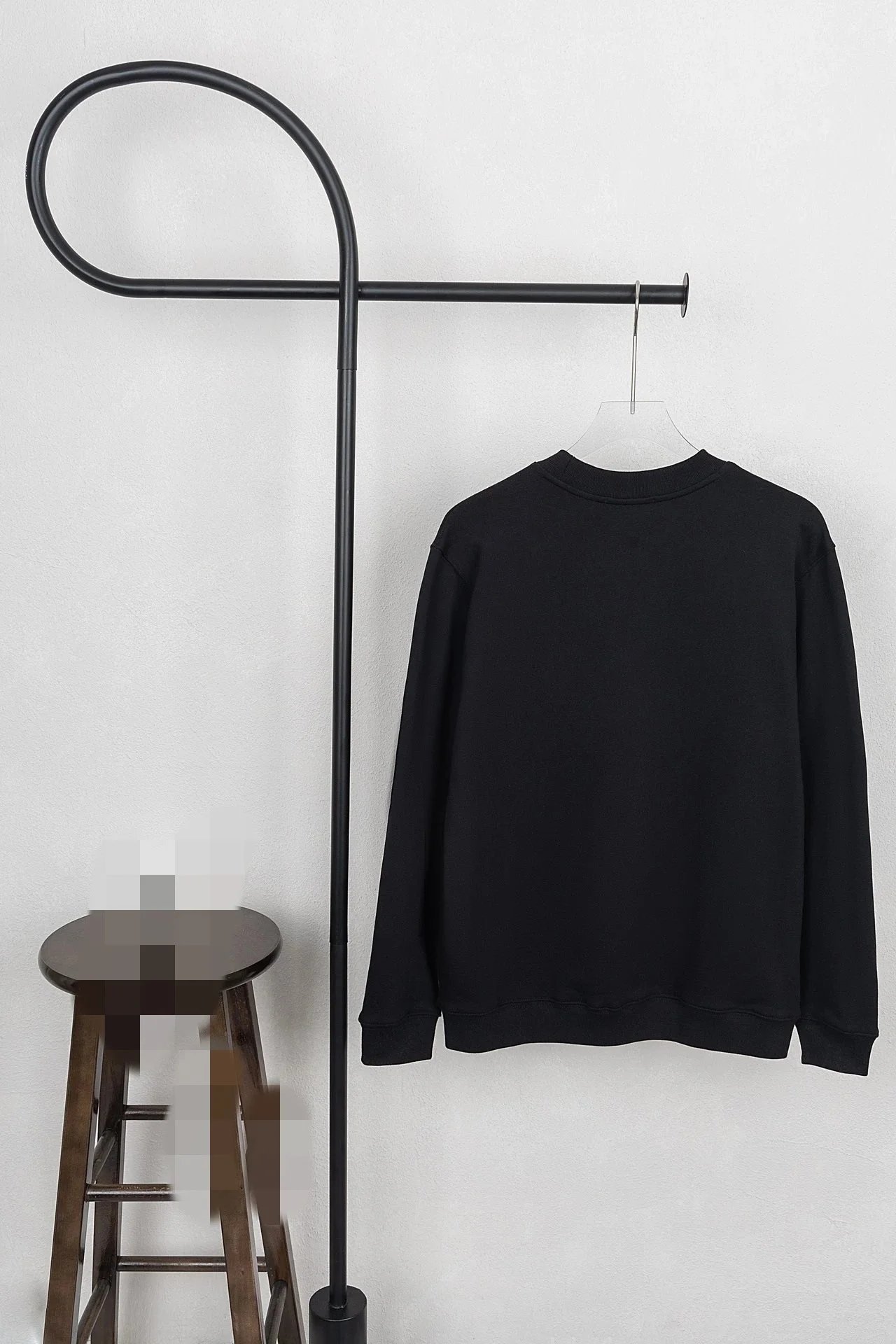 Prada Triangle Logo Ribbed Long-Sleeve Top Black - 8