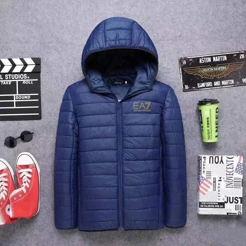 EA7 Emporio Armani Lightweight Quilted Hooded Jacket Burgundy - 7
