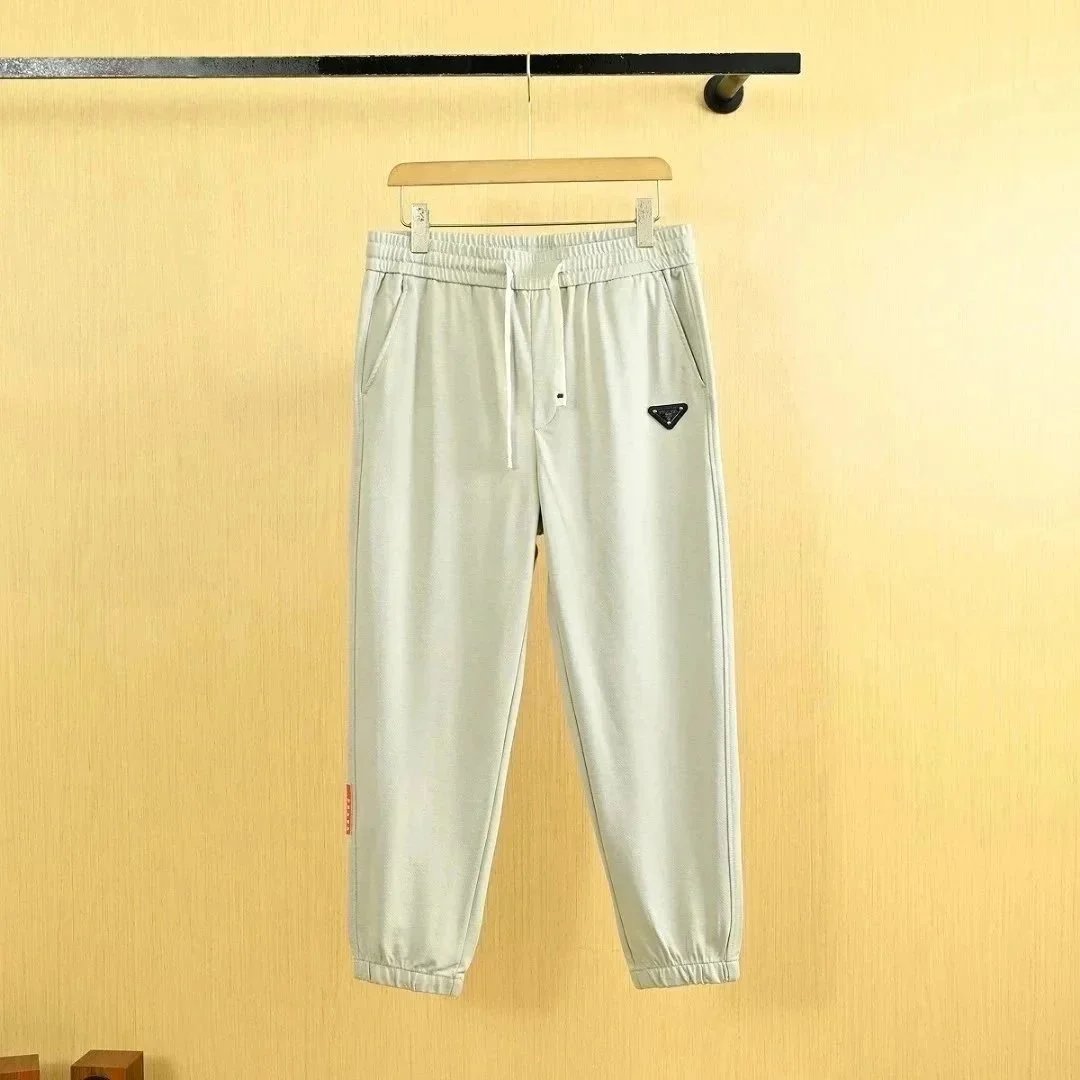 Prada Re-Nylon Track Pants Light Gray Sweatpants - 1