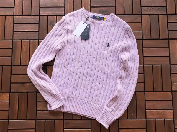 Polo Ralph Lauren Cable Knit Sweater Light Pink Sweater - 1