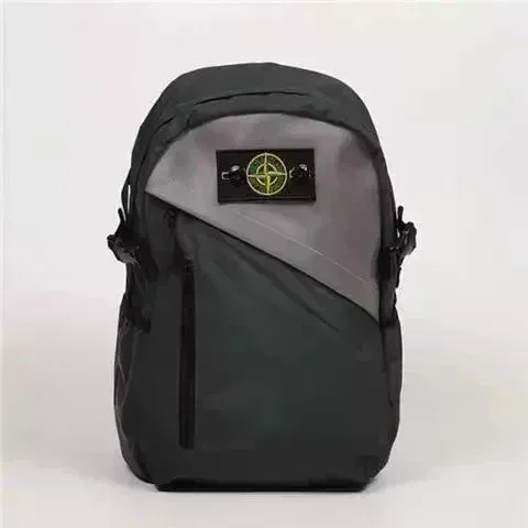 Stone Island Compass Logo Patch Backpack Black/Gray - 1