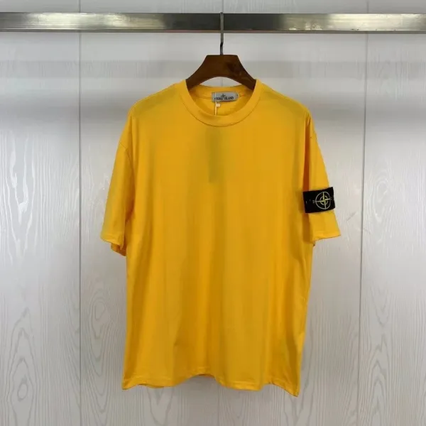 Stone Island Compass Patch T-Shirt Yellow - 1
