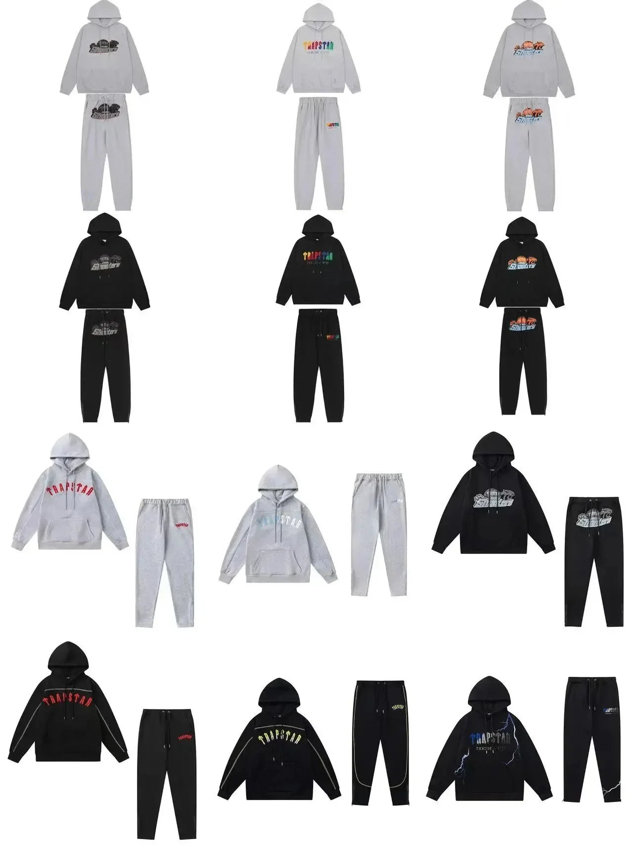 GRA Snooker Graphic Hoodie and Sweatpants Set Gray - 2