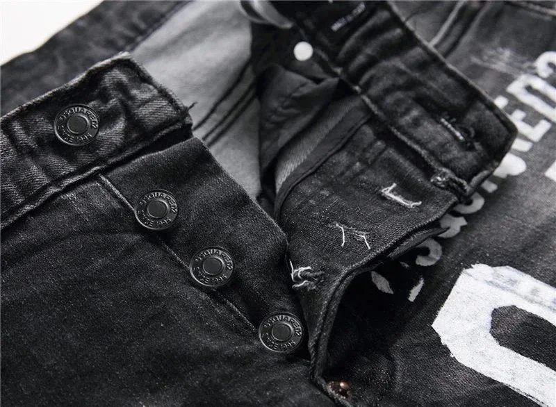 Gallery Dept. Distressed Star Embroidery Light Wash Jeans - 4