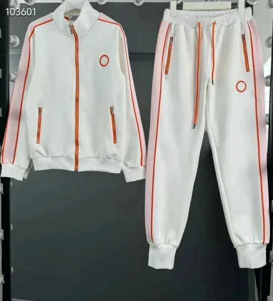 Hermès Logo-Embellished White and Orange Tracksuit - 1