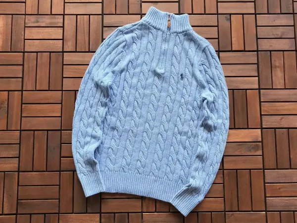 Polo Ralph Lauren Cable Knit Sweater Black - 8