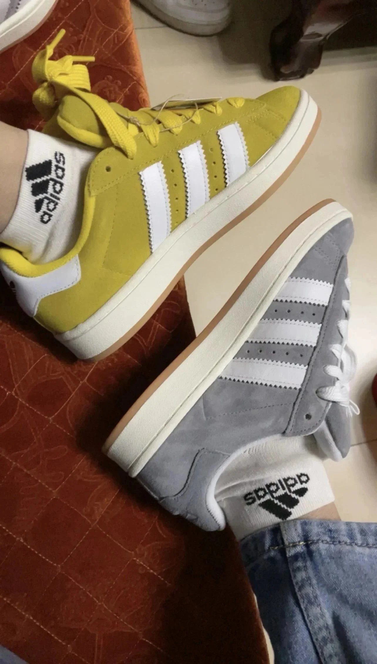 Adidas Originals Campus Blue and Gray Suede Sneakers - 4