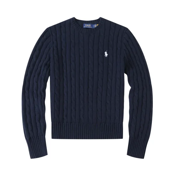Polo Ralph Lauren Cable Knit Sweater Black - 6