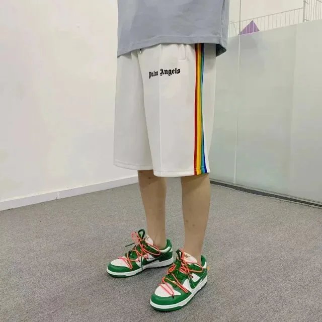 Angels Yellow Track Shorts with Side Stripes - 2