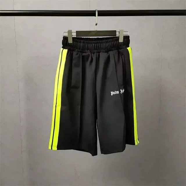 Angels Yellow Track Shorts with Side Stripes - 8