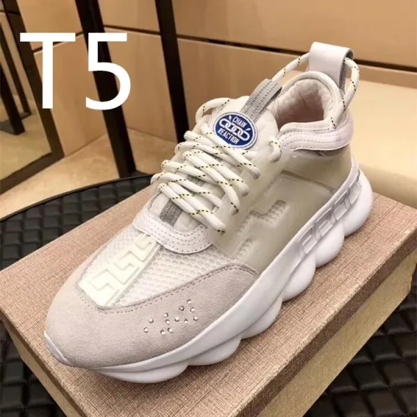 Versace Chain Reaction T5 Beige Chunky Sneakers - 1