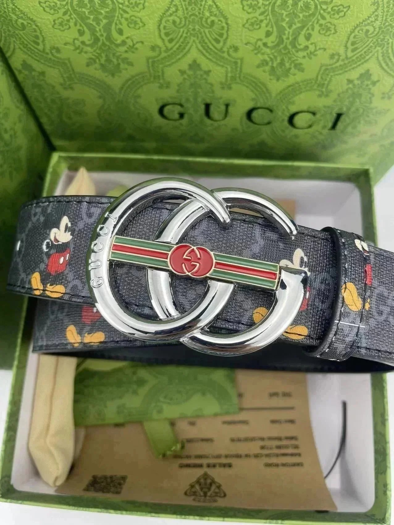 Gucci x Disney GG Marmont Belt Beige Multicolor Belt - 2