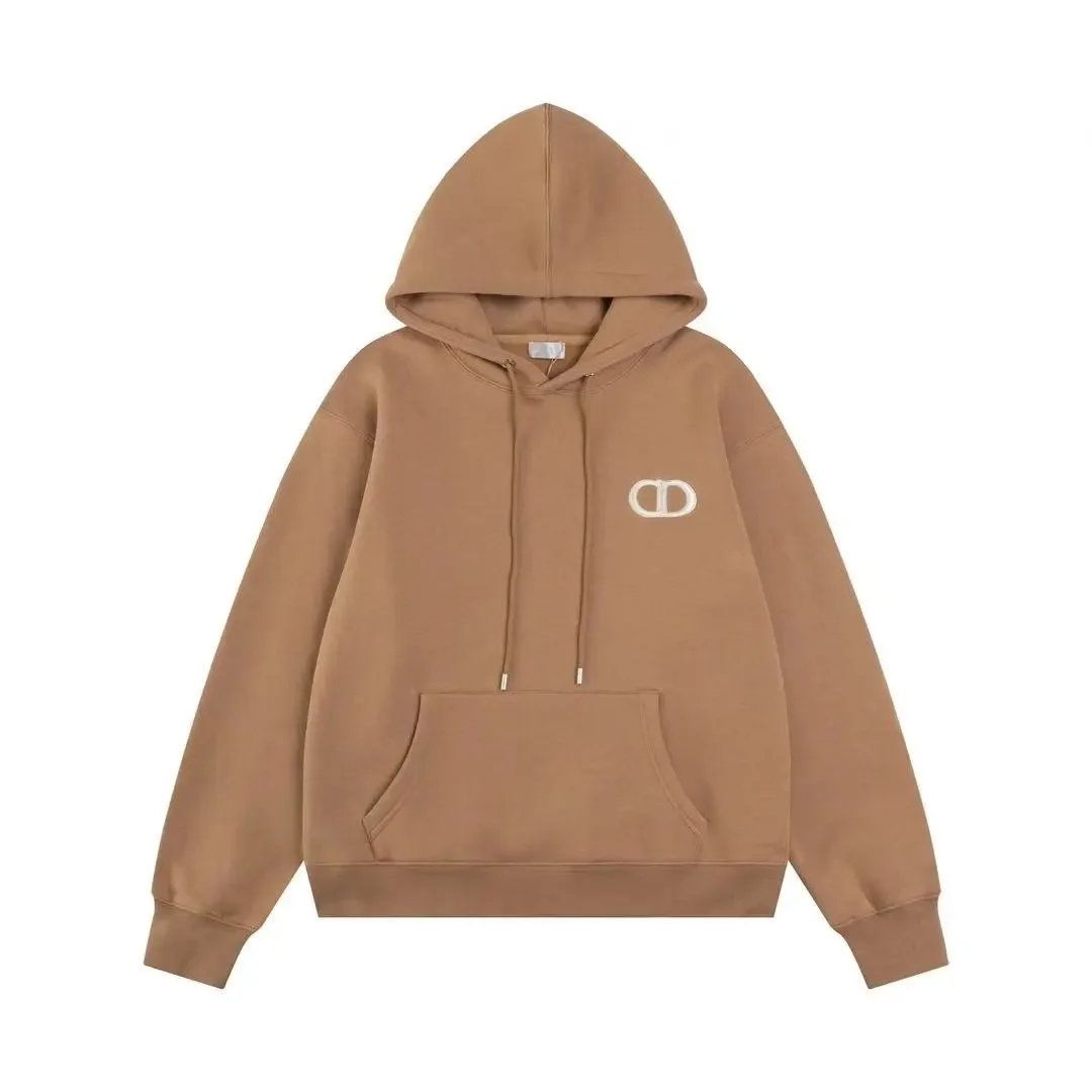 Dior CD Logo Embroidered Heather Gray Sweatshirt - 7