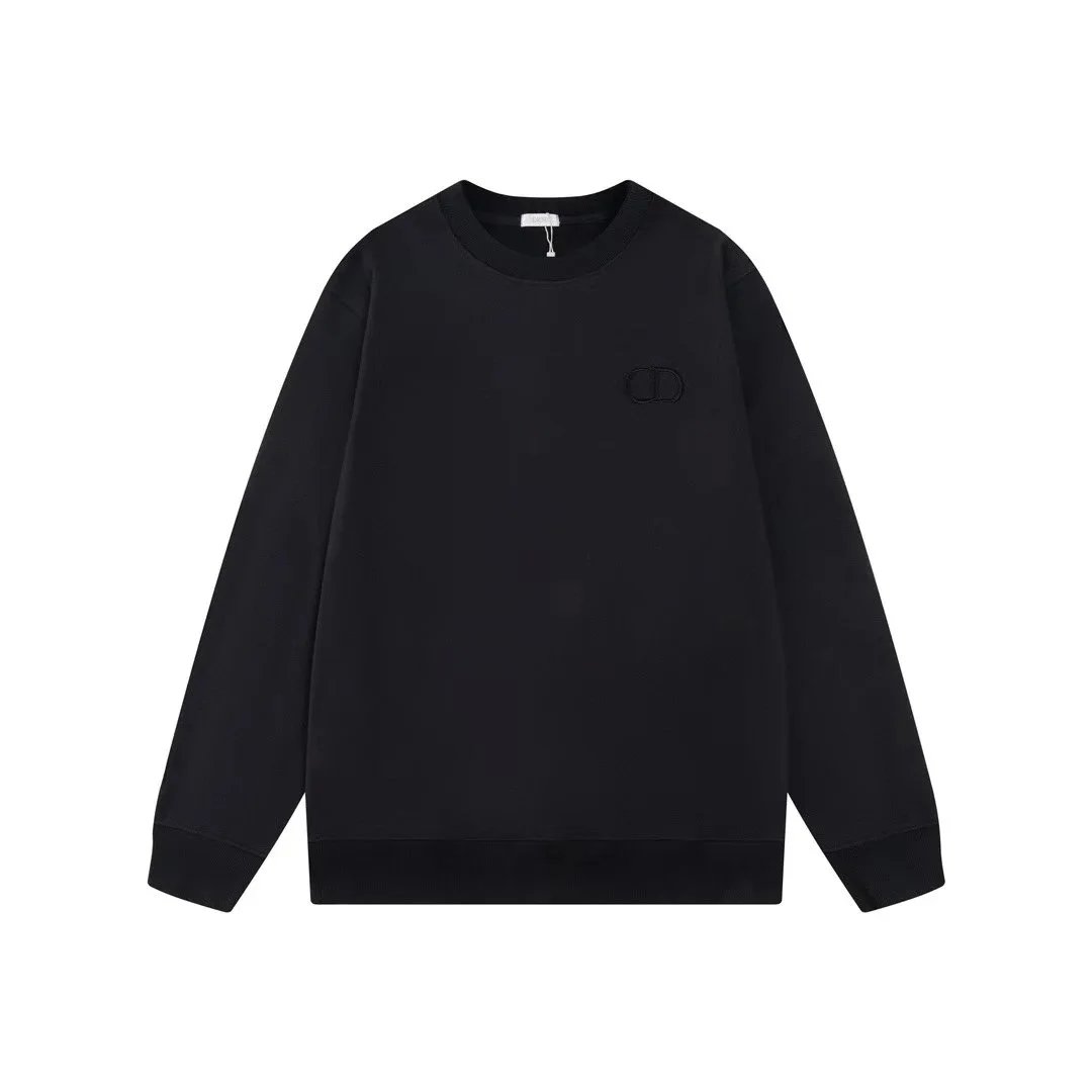 Dior CD Logo Embroidered Heather Gray Sweatshirt - 4