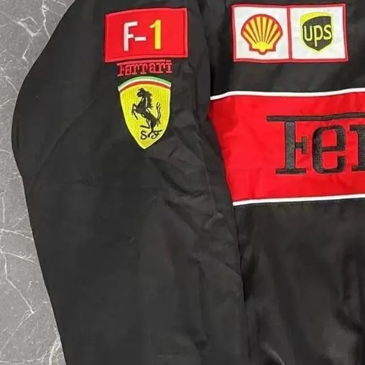Lamborghini Racing-Style Full-Zip Track Jacket Black - 7