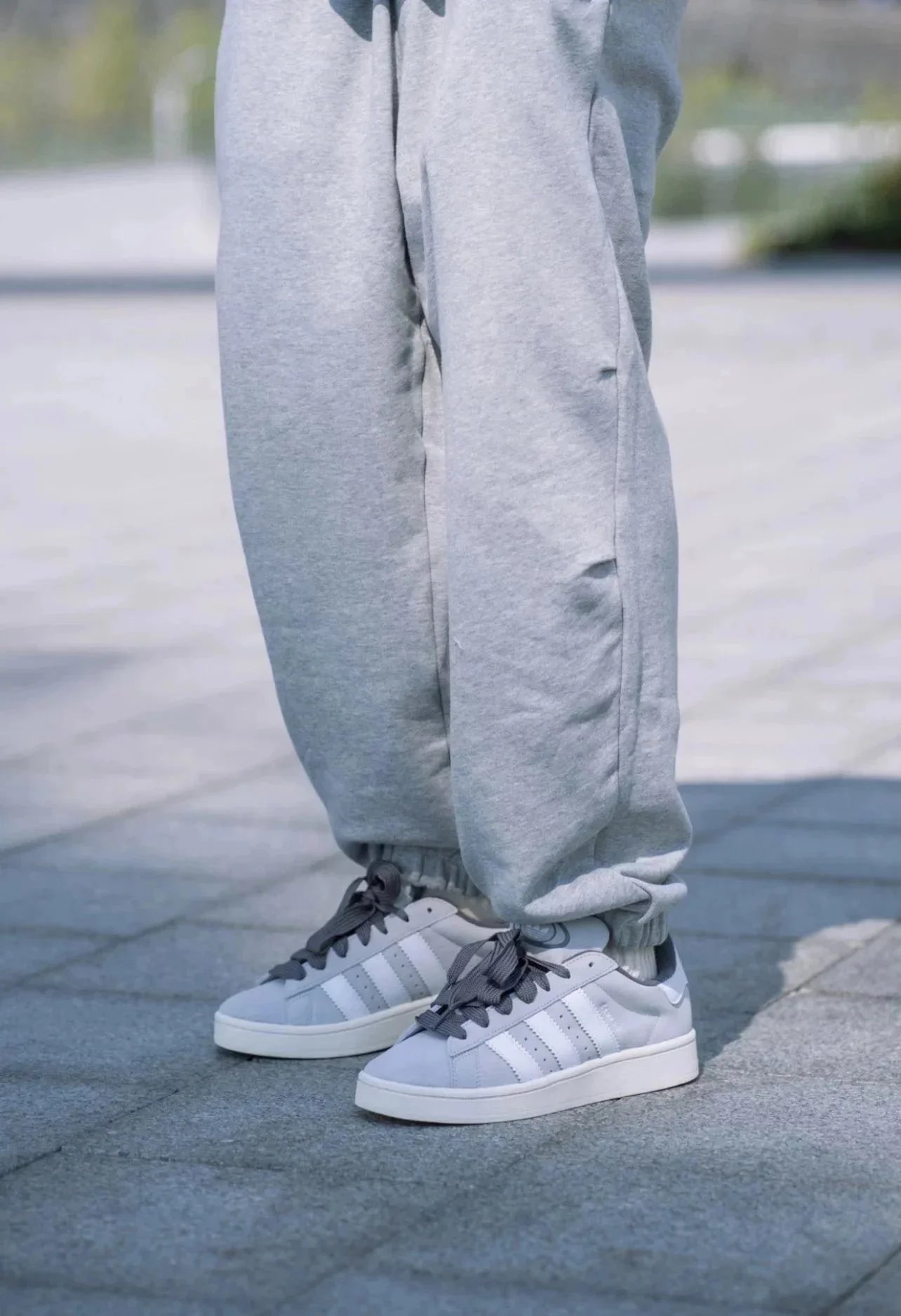 Adidas Originals Campus Blue and Gray Suede Sneakers - 5