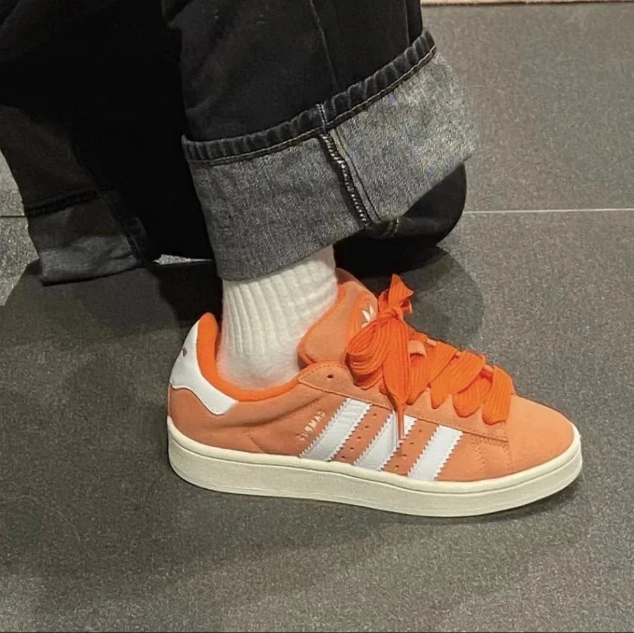 Adidas Originals Campus Blue and Gray Suede Sneakers - 6