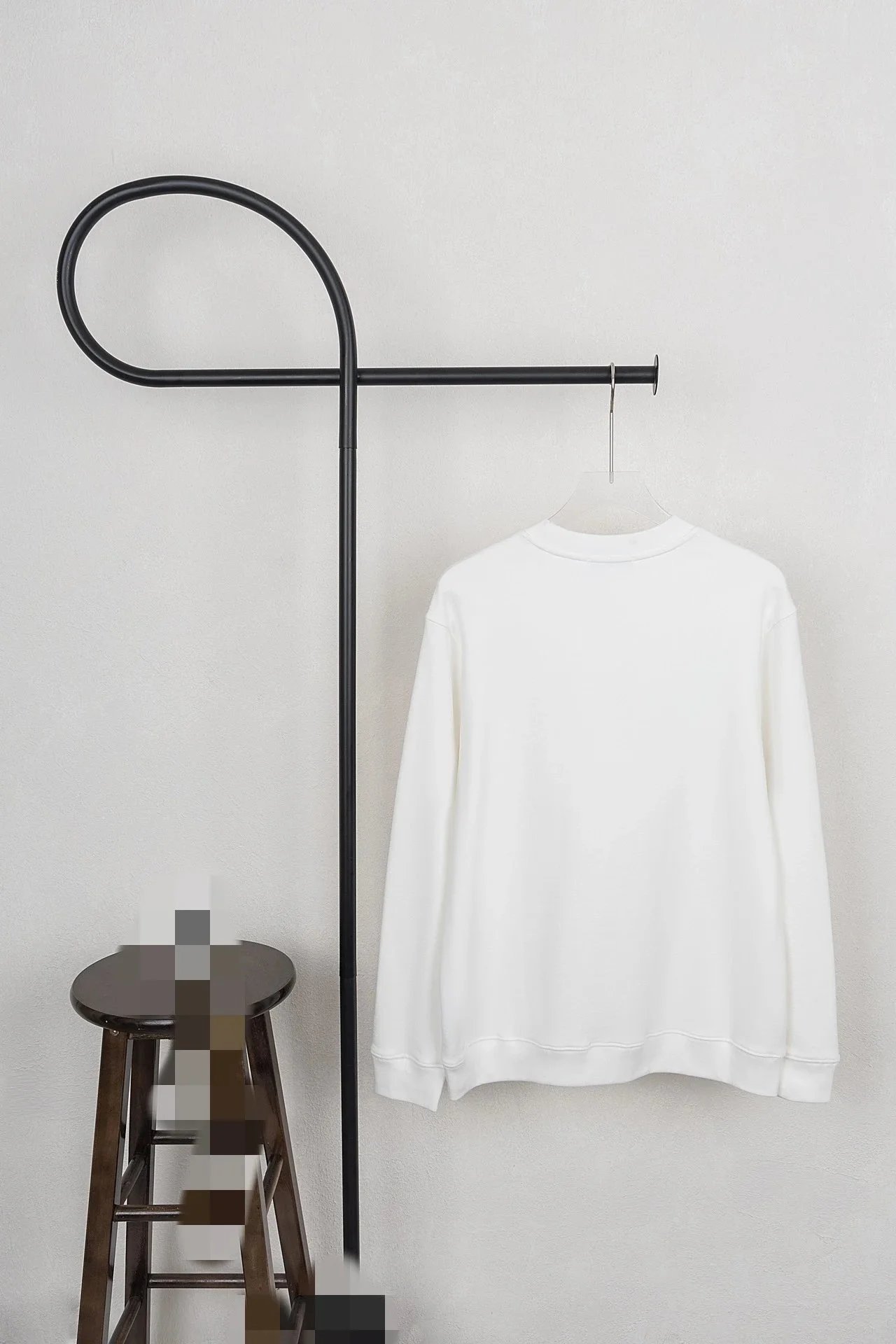 Prada Triangle Logo Ribbed Long-Sleeve Top Black - 5