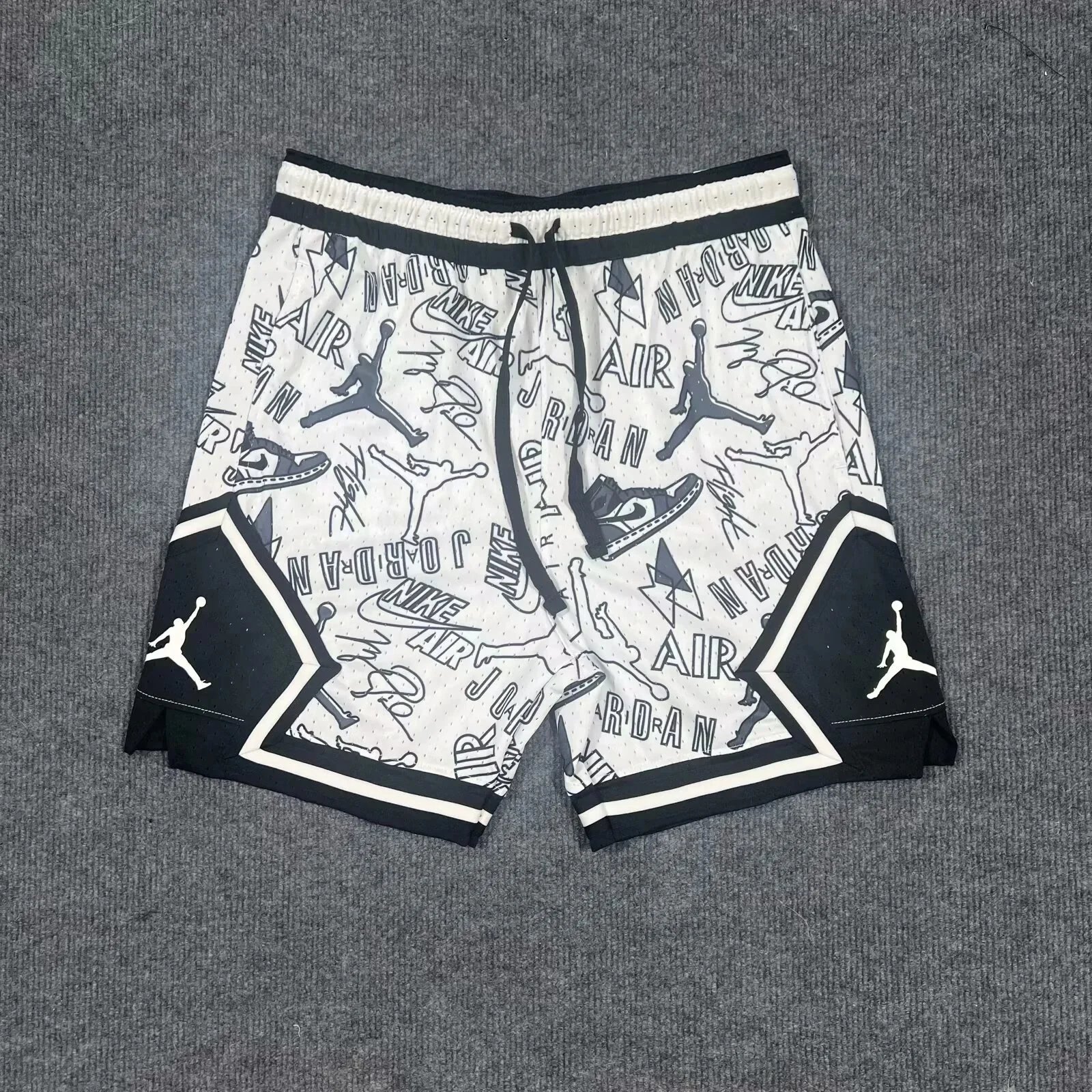 Air Jordan All-Over Print Basketball Shorts White/Black