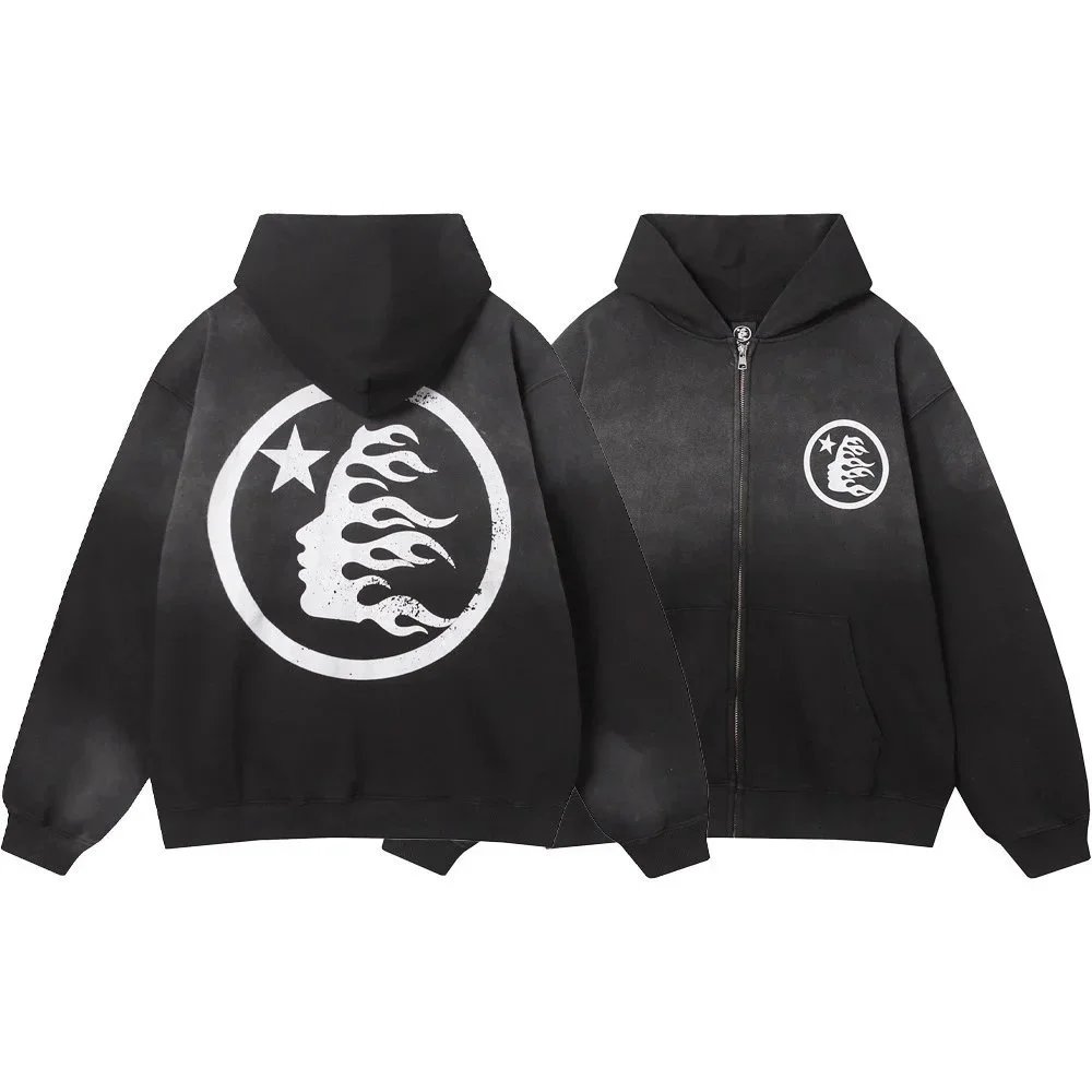Saint Tears Flame Profile Hoodie Black - 1