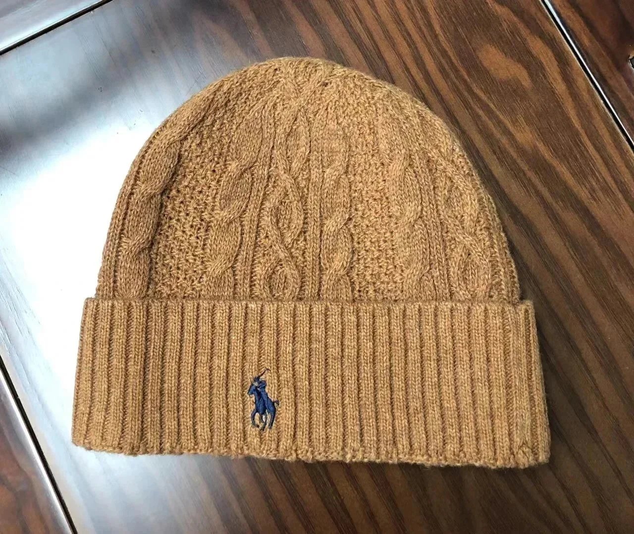 Polo Ralph Lauren Cable Knit Beanie Camel - 1