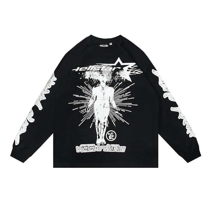 Hellstar Sports Graphic Print Black Hoodie - 7