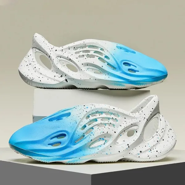 Adidas Yeezy Foam Runner Ocean Blue Speckle Sneakers - 1