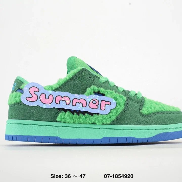Nike SB Dunk Low x Grateful Dead Orange Sherpa Sneakers - 5
