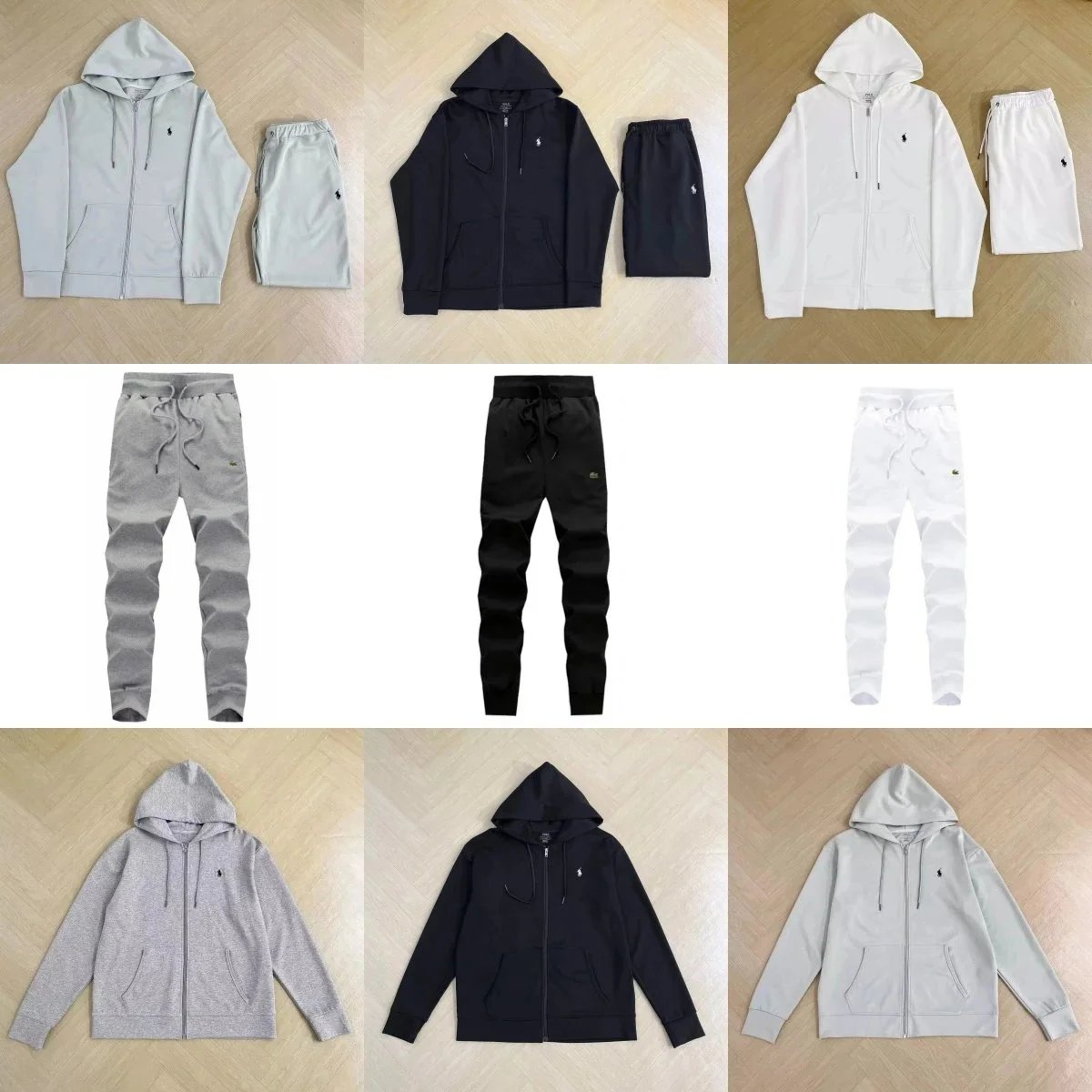 Lacoste Classic Zip-Up Hoodie and Sweatpants Set Navy Tracksuit - 2