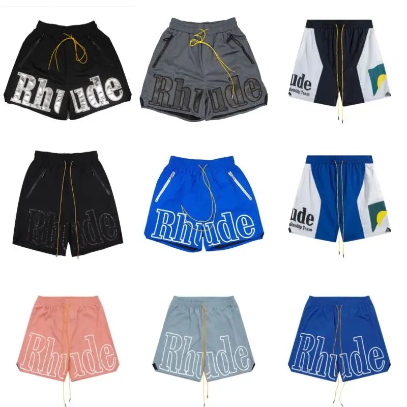 Rhude Reflective Logo Shorts Gray - 2