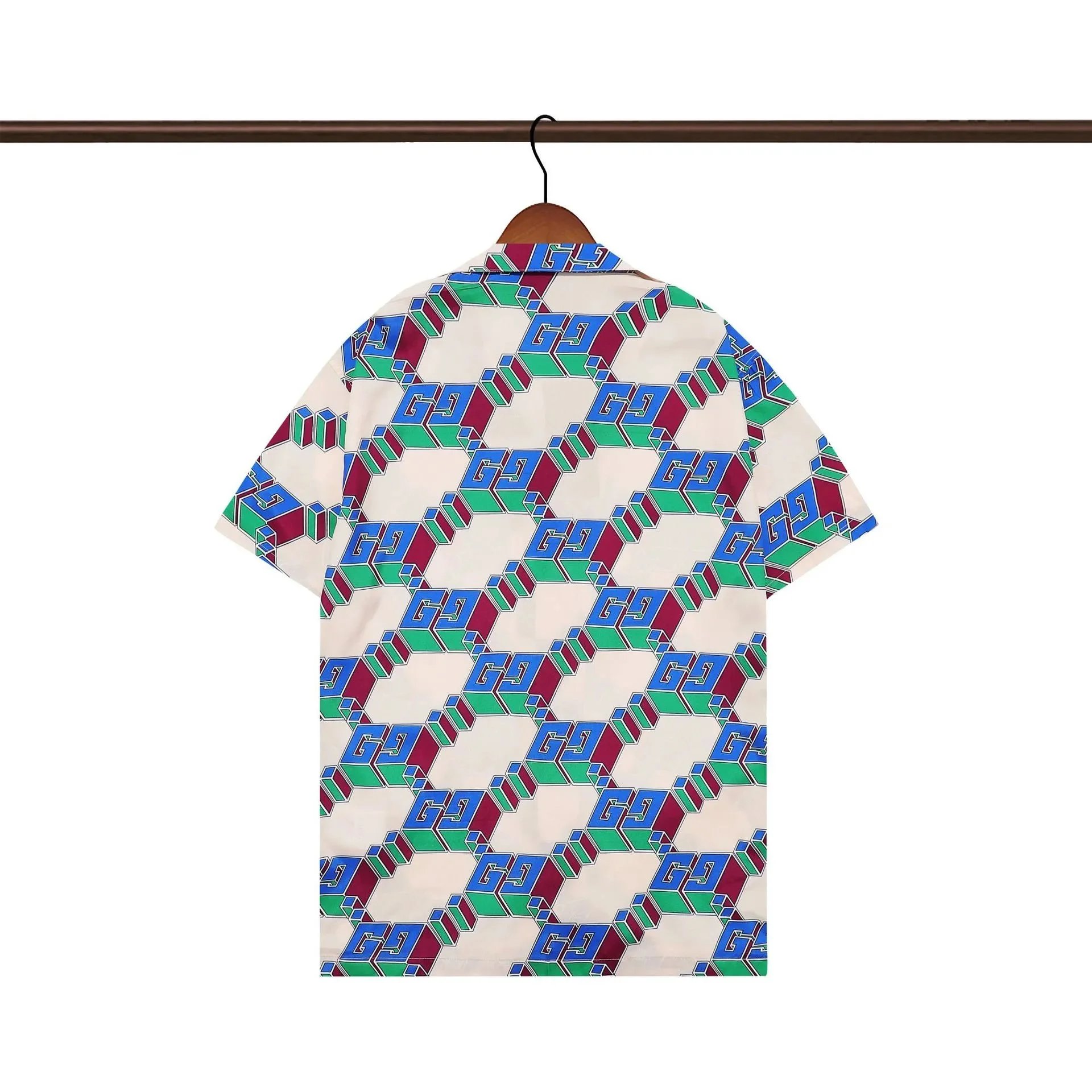 Gucci GG Marmont Print Short-Sleeve Shirt Beige Multicolor - 1