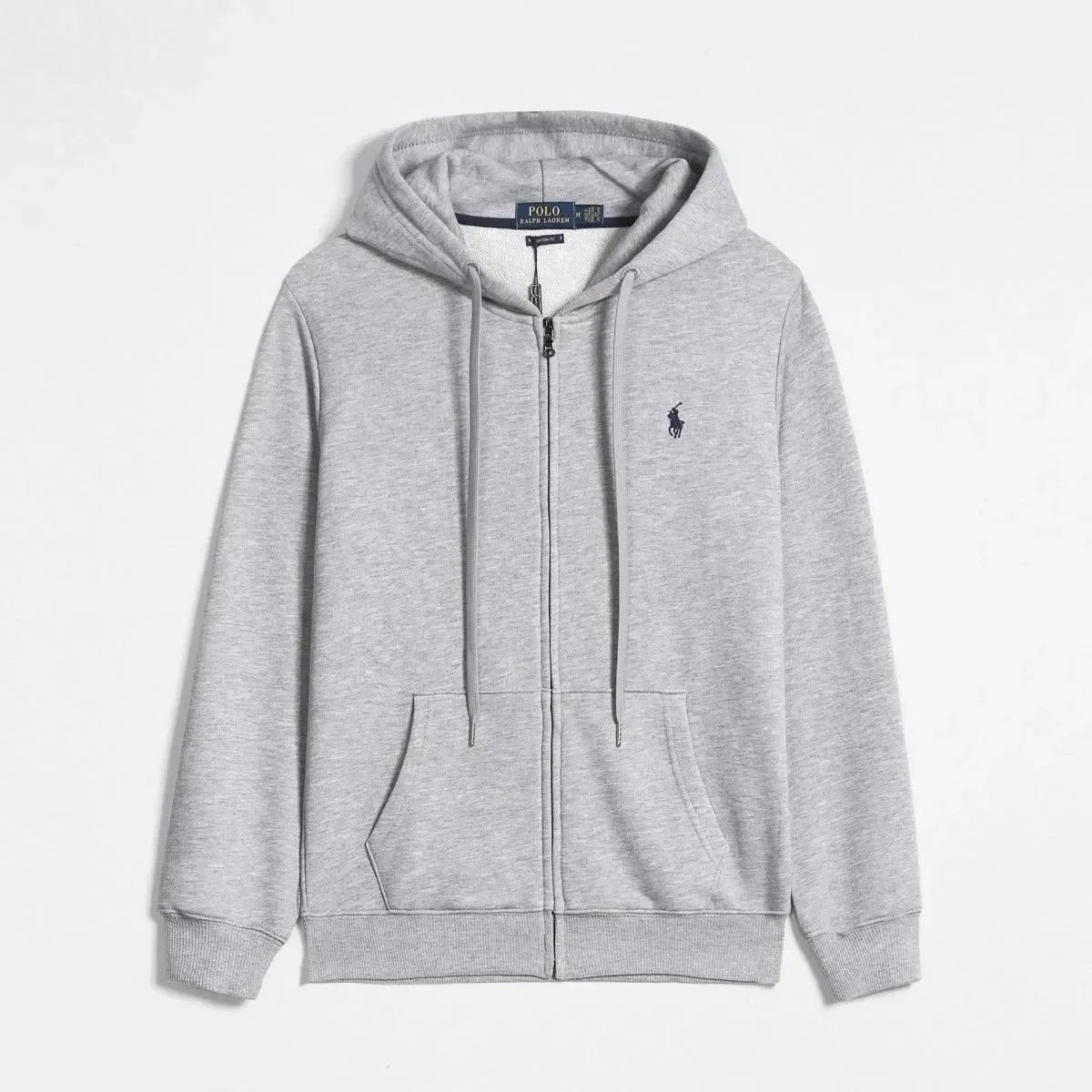 Design Embroidered Cartoon Hoodie Gray - 10