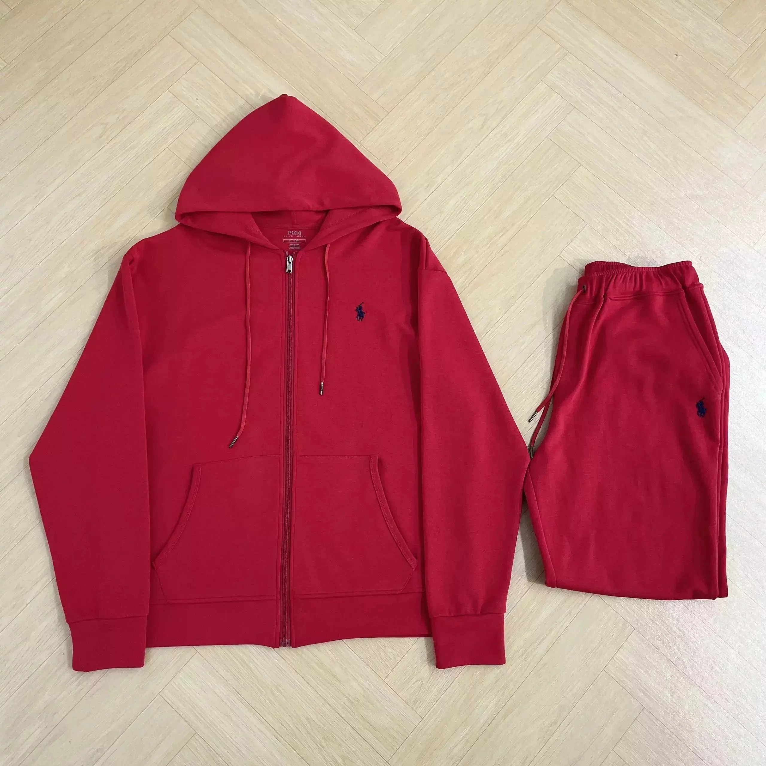 Lacoste Classic Zip-Up Hoodie and Sweatpants Set Navy Tracksuit - 8
